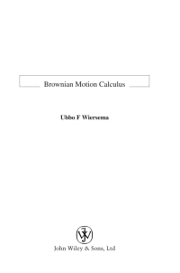 Imagen de portada: Brownian Motion Calculus 1st edition 9780470021705