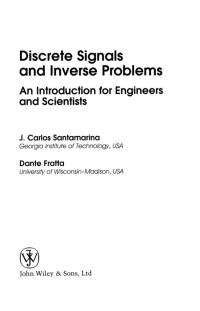 Cover image: Discrete Signals and Inverse Problems: An Introduction for Engineers and Scientists 1st edition 9780470021873