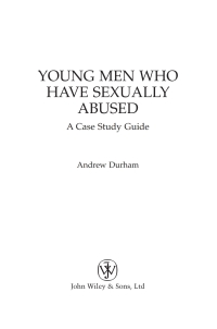 صورة الغلاف: Young Men Who Have Sexually Abused 1st edition 9780470022399