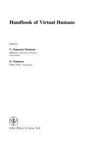 Imagen de portada: Handbook of Virtual Humans 1st edition 9780470023167
