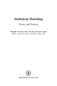 Imagen de portada: Statistical Matching 1st edition 9780470023532