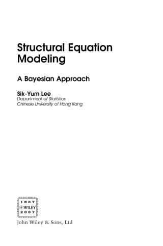 Imagen de portada: Structural Equation Modeling 1st edition 9780470024232