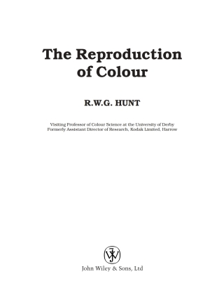 صورة الغلاف: The Reproduction of Colour 6th edition 9780470024256