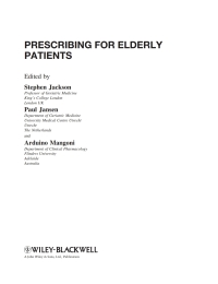 Imagen de portada: Prescribing for Elderly Patients 1st edition 9780470024287