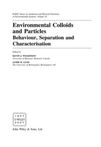 Imagen de portada: Environmental Colloids and Particles: Behaviour, Separation and Characterisation 1st edition 9780470024324