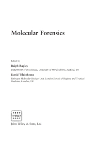 Imagen de portada: Molecular Forensics 1st edition 9780470024959