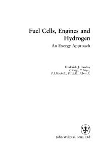 Cover image: Fuel Cells, Engines and Hydrogen 1st edition 9780470019047