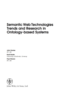 صورة الغلاف: Semantic Web Technologies 1st edition 9780470025963