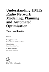 Cover image: Understanding UMTS Radio Network Modelling, Planning and Automated Optimisation 1st edition 9780470015674