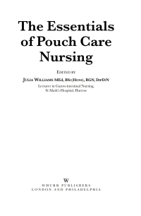 Cover image: The Essentials of Pouch Care Nursing 1st edition 9781861562210