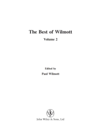 Imagen de portada: The Best of Wilmott 2 1st edition 9780470017388