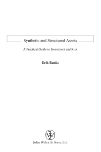 صورة الغلاف: Synthetic and Structured Assets 1st edition 9780470017135