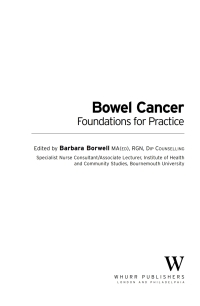 Cover image: Bowel Cancer 1st edition 9781861564528