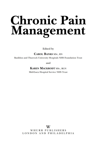 Cover image: Chronic Pain Management 1st edition 9781861564535
