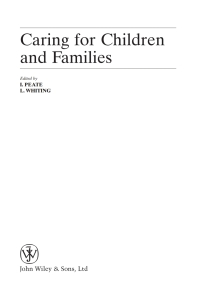 Cover image: Caring for Children and Families 1st edition 9780470019702