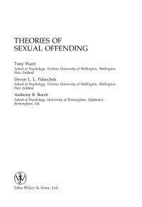 Imagen de portada: Theories of Sexual Offending 1st edition 9780470094815