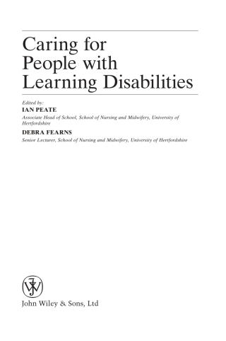 Cover image: Caring for People with Learning Disabilities 1st edition 9780470019931