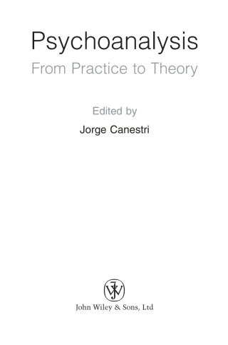 Imagen de portada: Psychoanalysis 1st edition 9781861564948