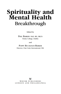 Imagen de portada: Spirituality and Mental Health 1st edition 9781861563927