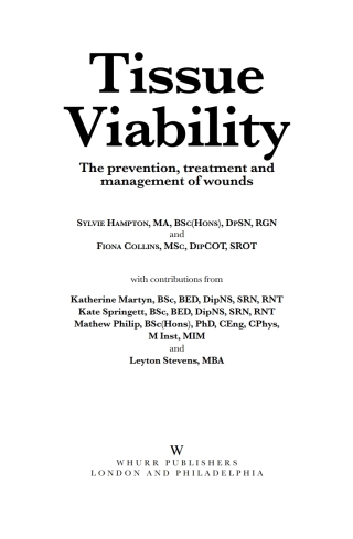 Cover image: Tissue Viability 1st edition 9781861562371