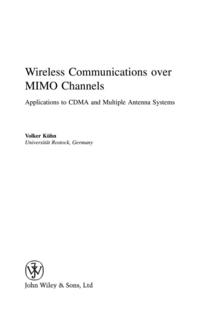Imagen de portada: Wireless Communications over MIMO Channels 1st edition 9780470027165