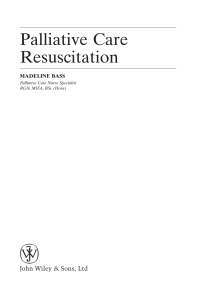 صورة الغلاف: Palliative Care Resuscitation 1st edition 9780470019771