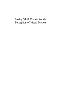 Cover image: Analog VLSI Circuits for the Perception of Visual Motion 1st edition 9780470854914