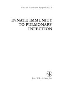 Imagen de portada: Innate Immunity to Pulmonary Infection 1st edition 9780470026564