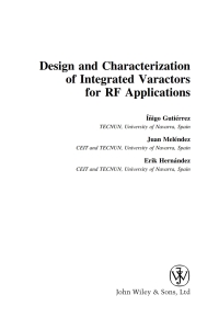 Cover image: Design and Characterization of Integrated Varactors for RF Applications 1st edition 9780470025871