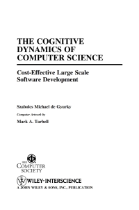 Imagen de portada: The Cognitive Dynamics of Computer Science: Cost-Effective Large Scale Software Development 1st edition 9780471970477