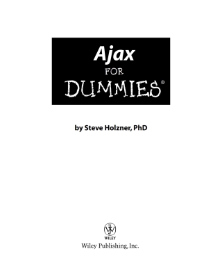 Cover image: Ajax For Dummies 1st edition 9780471785972