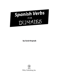 Cover image: Spanish Verbs For Dummies 1st edition 9780471768722