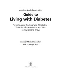 Cover image: American Medical Association Guide to Living with Diabetes 1st edition 9780470168769
