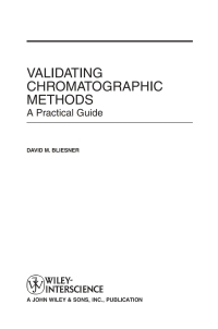 Cover image: Validating Chromatographic Methods 1st edition 9780471741473