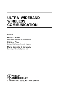 صورة الغلاف: Ultra Wideband Wireless Communication 1st edition 9780471715214