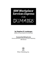 Cover image: IBM Workplace Services Express For Dummies 1st edition 9780471791317