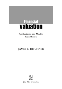 Cover image: Financial Valuation 2nd edition 9780471761174