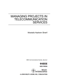 Cover image: Managing Projects in Telecommunication Services 1st edition 9780471713432