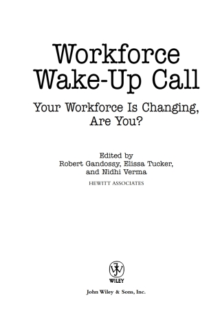 Titelbild: Workforce Wake-Up Call 1st edition 9780471773481