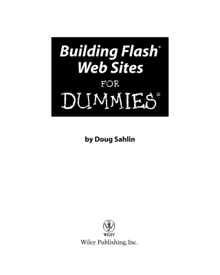 Cover image: Building Flash Web Sites For Dummies 1st edition 9780471792208