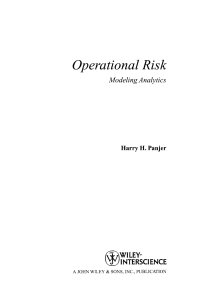 Cover image: Operational Risk 1st edition 9780471760894