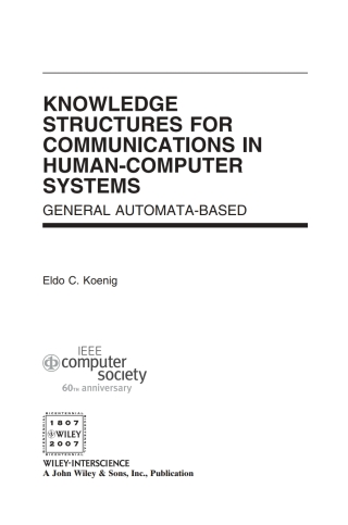 Imagen de portada: Knowledge Structures for Communications in Human-Computer Systems 1st edition 9780471998136