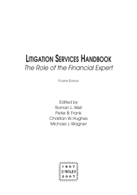 Imagen de portada: Litigation Services Handbook: The Role of the Financial Expert, 4th Edition 4th edition 9780471769088