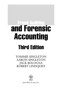 صورة الغلاف: Fraud Auditing and Forensic Accounting 3rd edition 9780471785910