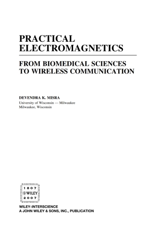 Cover image: Practical Electromagnetics 1st edition 9780471748656