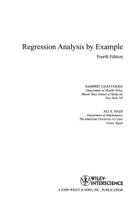 صورة الغلاف: Regression Analysis by Example 4th edition 9780471746966