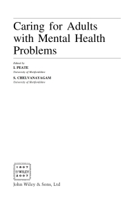 صورة الغلاف: Caring for Adults with Mental Health Problems 1st edition 9780470026298