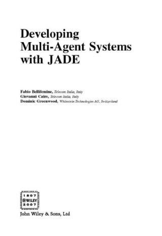 Immagine di copertina: Developing Multi-Agent Systems with JADE 1st edition 9780470057476