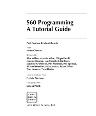 Omslagafbeelding: S60 Programming 1st edition 9780470027653