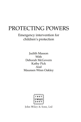 Imagen de portada: Protecting Powers 1st edition 9780470016022